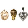 Image 1 : Lot of three small artifacts from unidentified 1800s English Channel wrecks: one gold-plated bronze 