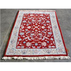 VERY DETAIL HAND MADE PERSIAN CONTEMP FLORAL FINE RUG 4.1 X 6.0