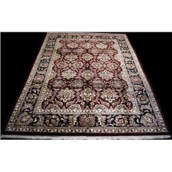 ABSOLUTELY STUNNING HANDMADE FLORAL MAHAL DESIGN RUG 10 x 14