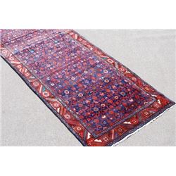Incredible Handmade Semi Antique Persian Hamedan Runner 3.8 X 10.11