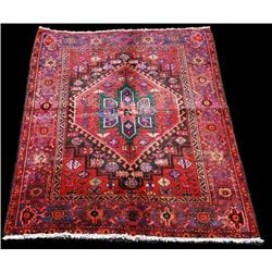 Nicely Contrasted Handmade Persian Hamadan 4.3 X 6.9