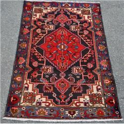 Finely Contrasted Beautiful Hand Woven Persian Hamedan 4 X 6.8