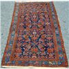 Image 1 : FASCINATING RED AND NAVY HAND MADE ANTIQUE MALAYER RUG 3.7 X 6.3