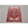 Image 2 : VERY RARE AND UNIQUE SEMI ANTIQUE HANDMADE PERSIAN HAMEDAN RUG 3.3 X 6.1