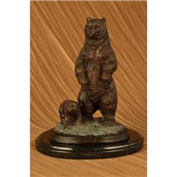 Tall Vienna Bronze Bear Statue