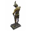 Image 8 : Painted Spelter Sculpture Post Pugnam Picault Bronze Statue on Marble Base Figure