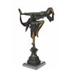 Image 1 : Juliet Striking Pose Dancer Bronze Sculpture on Marble Base Satue