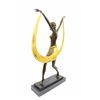 Image 6 : Mirval Ribbon Dancer Bronze Sculpture on marble base Statue