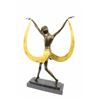 Image 7 : Mirval Ribbon Dancer Bronze Sculpture on marble base Statue