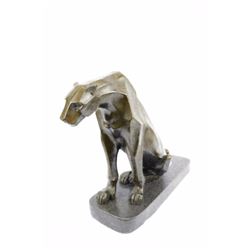 Modern Art Jaguar Bronze Sculpture