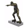 Image 5 : Devil Holding His Phallus Bronze Sculpture on Marble Base Figurine