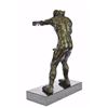 Image 6 : Devil Holding His Phallus Bronze Sculpture on Marble Base Figurine