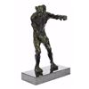 Image 9 : Devil Holding His Phallus Bronze Sculpture on Marble Base Figurine