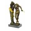 Image 5 : Handcrafted Large Gold Patina Flying Mercury Bronze Sculpture Figurine