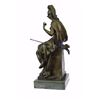 Image 5 : Female Greek Warrior Bronze Sculpture on Marble base Statue