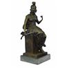 Image 7 : Female Greek Warrior Bronze Sculpture on Marble base Statue