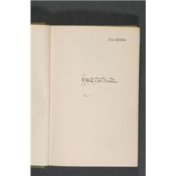 TOLKIEN, JOHN RONALD REUEL. THE HOBBIT. Fourth impression. 317 pp. 8vo, green cloth with decorati...