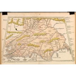 Fries, Lorenz, [TABULA X ASIAE] c. 1535, Hand-colorued woodcut map. Small hole to upper margin...