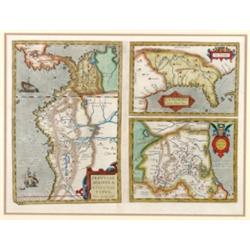 Ortelius, Abraham, LA FLORIDA/PERUUVIA AURIFERAE/GUASTECAN [C. 1608], full hand-colouring. Very...