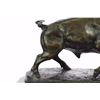 Image 2 : Stock Market Bull Bronze Sculpture Signed By Moigniez