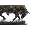 Image 3 : Stock Market Bull Bronze Sculpture Signed By Moigniez