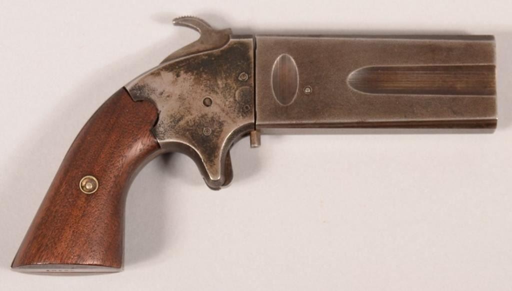 1860's Over Under Swivel Barrel Percussion Pistol