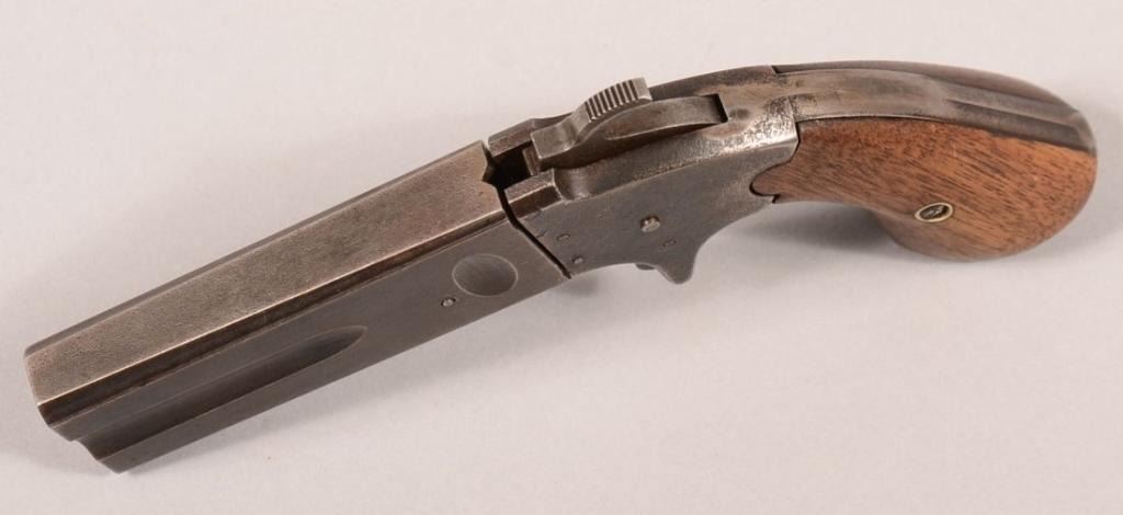 1860's Over Under Swivel Barrel Percussion Pistol