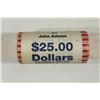 Image 1 : $25 ROLL OF 2007 JOHN ADAMS UNC DOLLARS