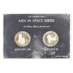 2-STERLING SILVER PROOF ROUNDS MEN IN SPACE