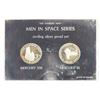 Image 1 : 2-STERLING SILVER PROOF ROUNDS MEN IN SPACE