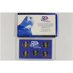 2005 US 50 STATE QUARTERS PROOF SET WITH BOX