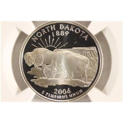 2006-S SILVER NORTH DAKOTA QUARTER NGC PF69