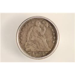 1853 HALF DIME ICG F12 WITH ARROWS