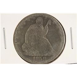 1858 SEATED LIBERTY HALF DOLLAR