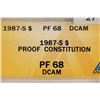 Image 3 : 1987-S US CONSTITUTION SILVER DOLLAR ANACS PF68