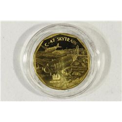 1991 MARSHALL ISLANDS BRASS $10 PROOF