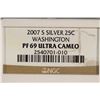 Image 3 : 2007-S SILVER WASHINGTON STATE QUARTER NGC PF69