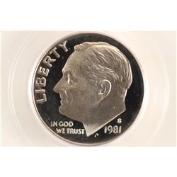 1981-S TYPE I ROOSEVELT DIME PCGS PR69 DCAM