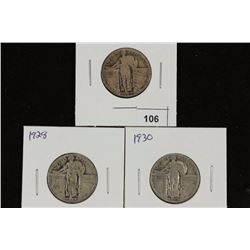 1926,28 & 30 STANDING LIBERTY QUARTERS