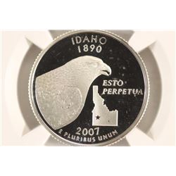 2007-S SILVER IDAHO QUARTER NGC PF69 ULTRA CAMEO