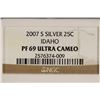 Image 3 : 2007-S SILVER IDAHO QUARTER NGC PF69 ULTRA CAMEO