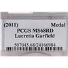 Image 3 : 2011 LUCRETIA GARFIELD MEDAL PCGS MS68RD