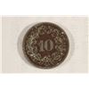 Image 2 : 1883-B SWITZERLAND 10 RAPPEN