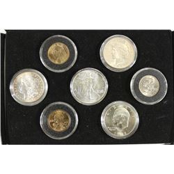 US DOLLAR UNC TYPE SET INCLUDES: 1878-S MORGAN