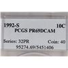 Image 3 : 1992-S ROOSEVELT DIME PCGS PR69 DCAM