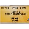 Image 3 : 1987-S US CONSTITUTION SILVER DOLLAR ANACS PF68