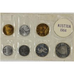 1964 AUSTRIA 7 COIN MINT SET
