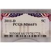 Image 3 : 2011-D JEFFERSON NICKEL PCGS MS66FS