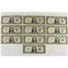 Image 1 : 10 ASSORTED 1957 $1 SILVER CERTIFICATES