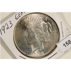 1923 PEACE SILVER DOLLAR BU